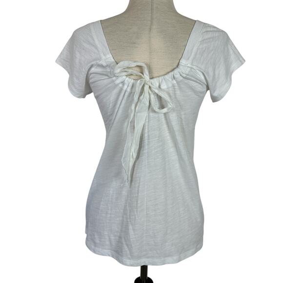 American Eagle Top Women Small Indie Bella Y2K Graphic Tee Tie Back Twilightcore - Picture 3 of 16